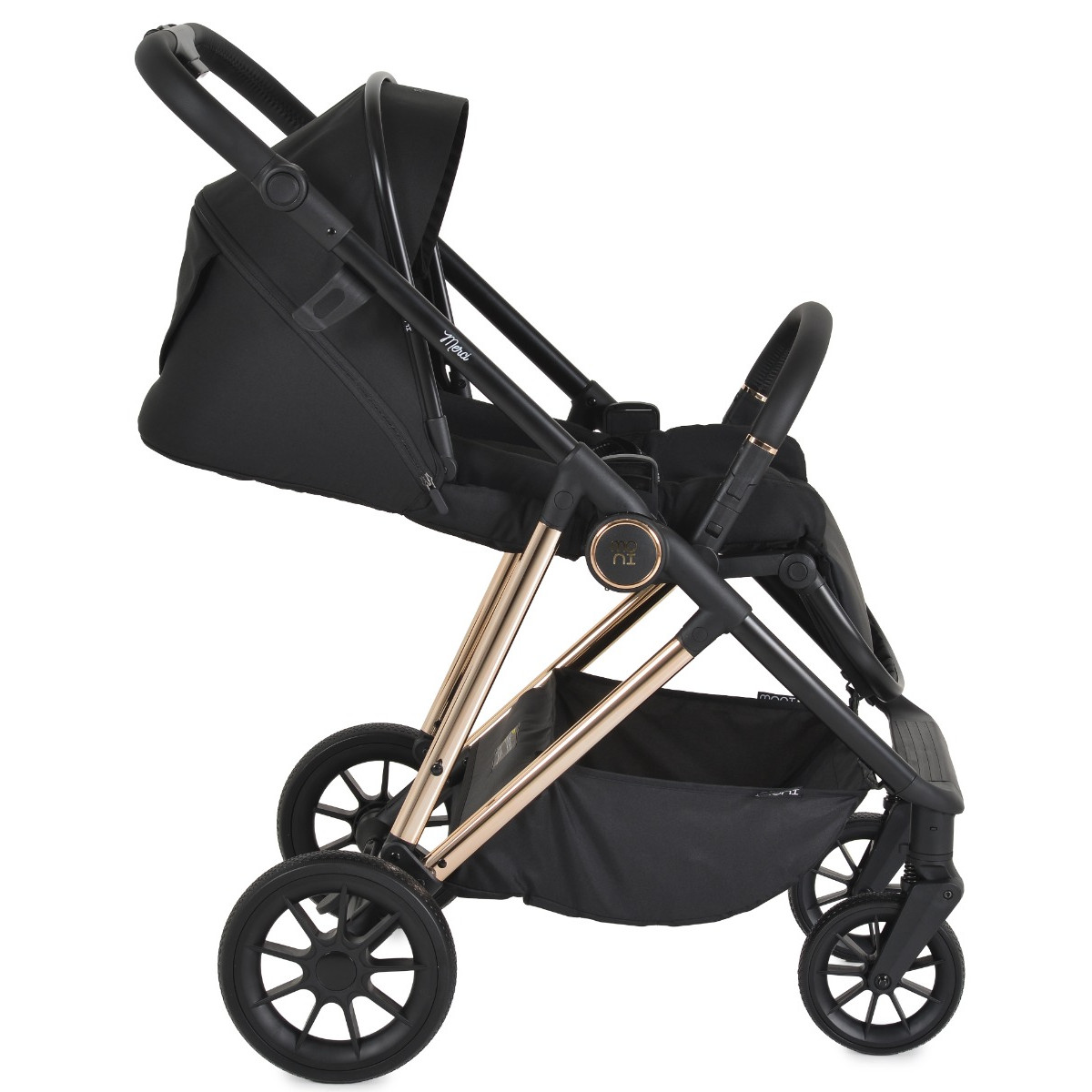Moni Merci Onyx Black 3-in-1 Kinderwagen met i-Size Autostoel