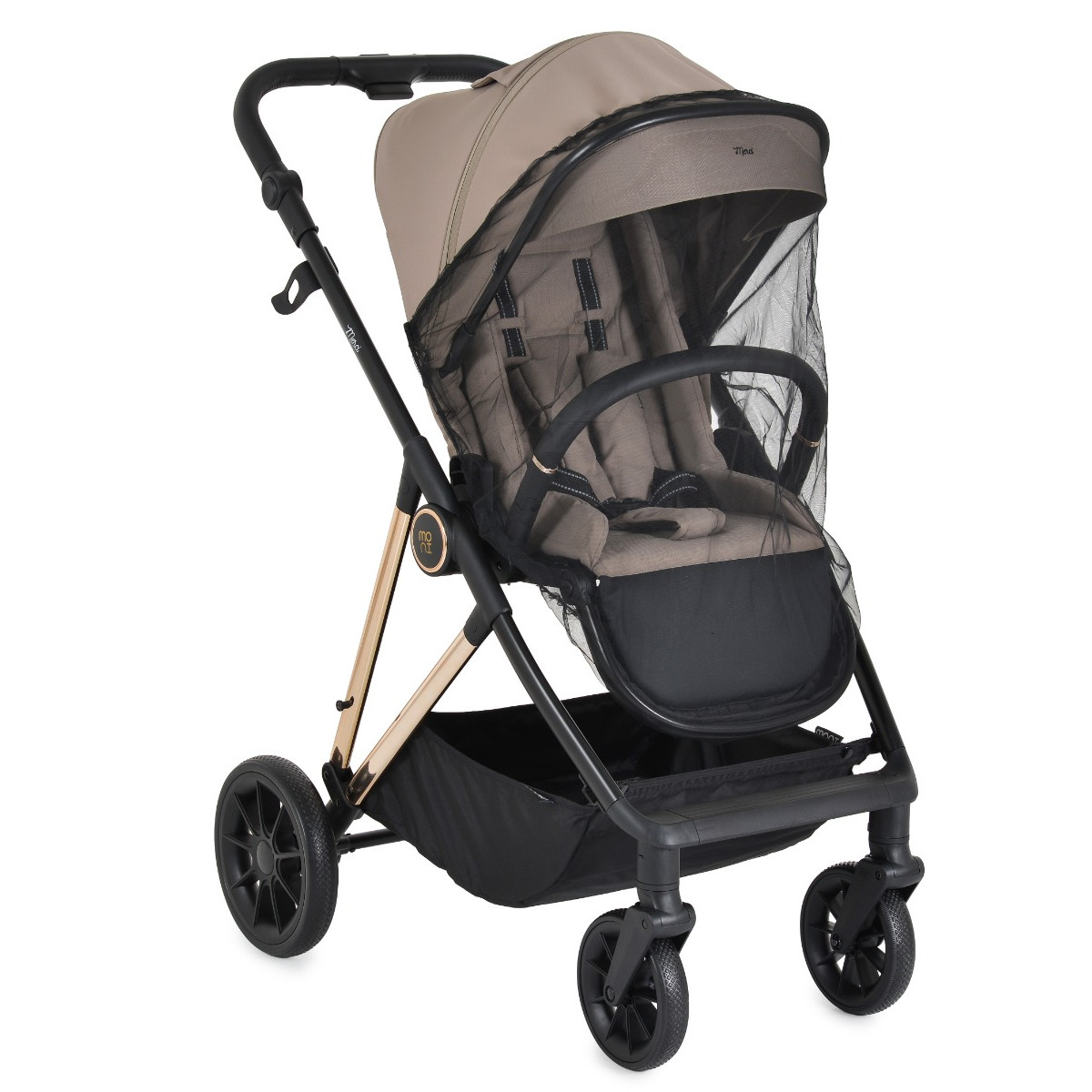 Moni Merci Beige 3-in-1 Kinderwagen met i-Size Autostoel
