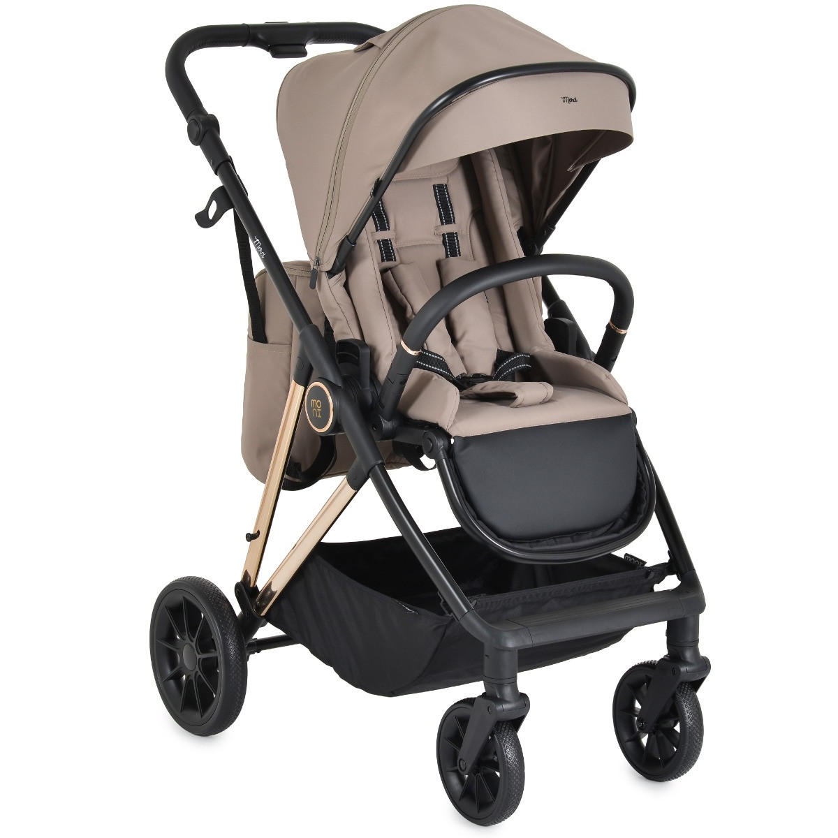 Moni Merci Beige 3-in-1 Kinderwagen met i-Size Autostoel