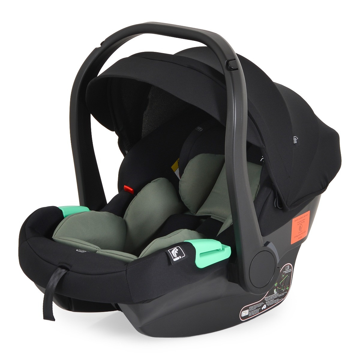 Moni Merci Dark Green 3-in-1 Kinderwagen met i-Size Autostoel