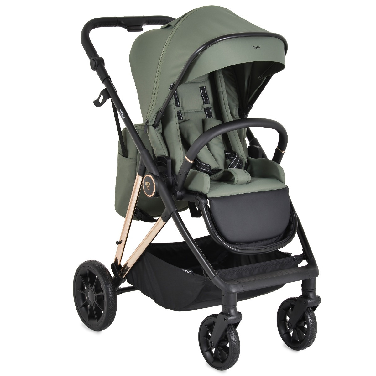Moni Merci Dark Green 3-in-1 Kinderwagen met i-Size Autostoel