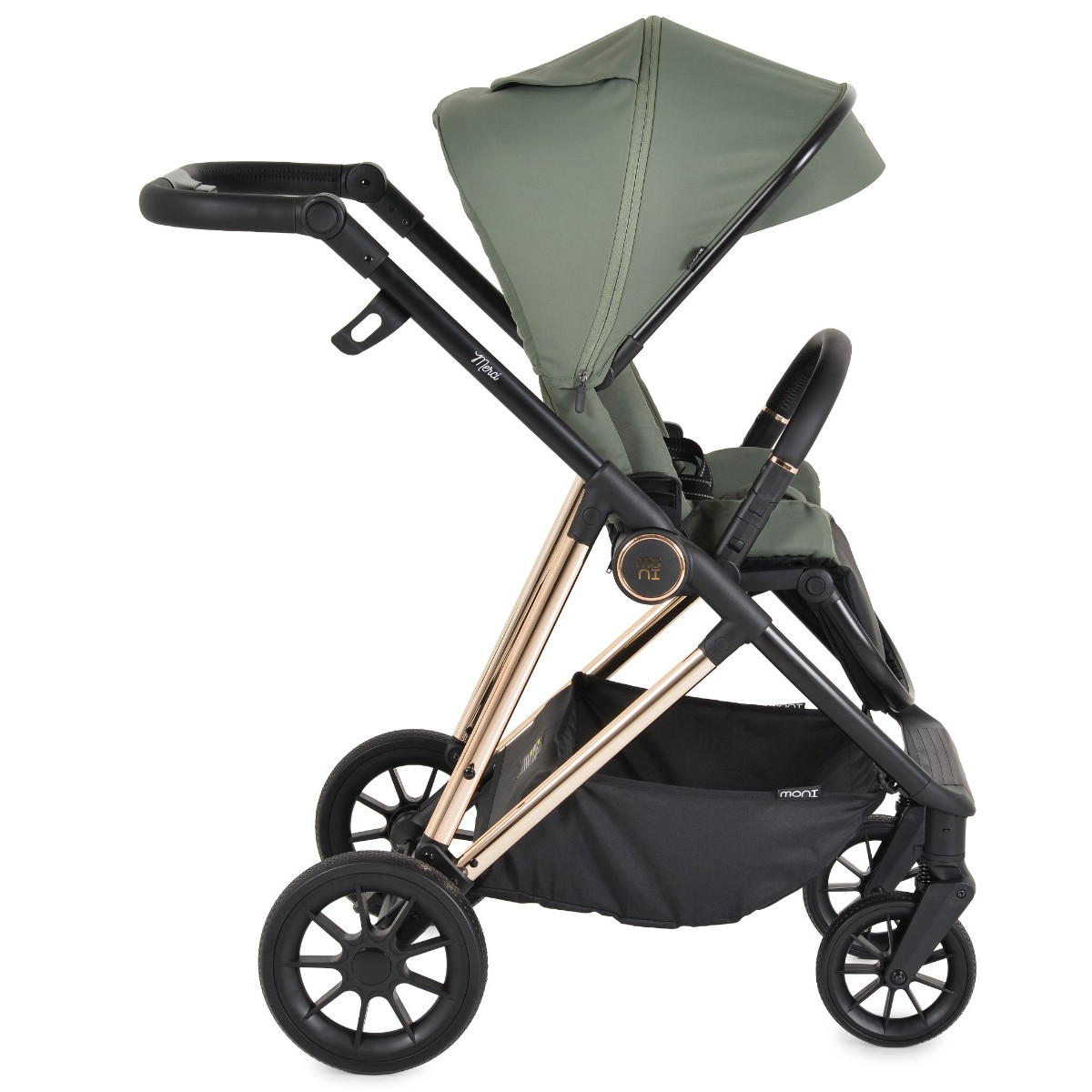 Moni Merci Dark Green 3-in-1 Kinderwagen met i-Size Autostoel
