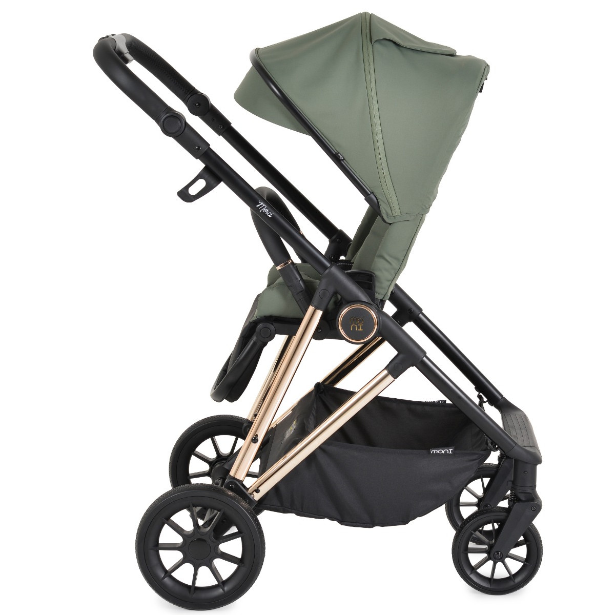 Moni Merci Dark Green 3-in-1 Kinderwagen met i-Size Autostoel