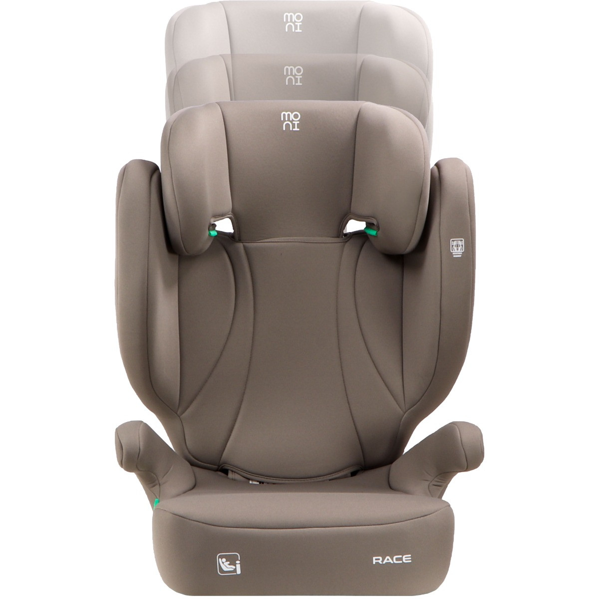 Moni Race Cool Beige 100-150 cm i-Size Autostoel