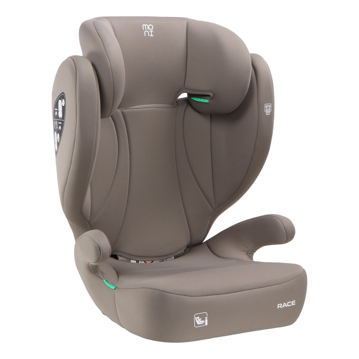 Moni Race Cool Beige 100-150 cm i-Size Autostoel
