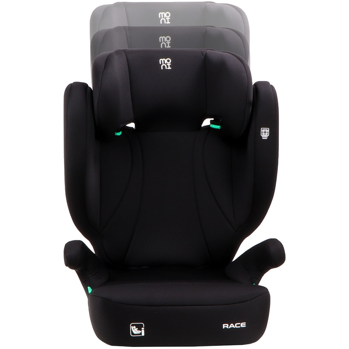 Moni Race Cosmo Black 100-150 cm i-Size Autostoel