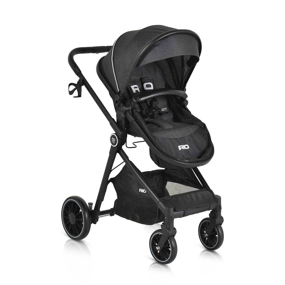 Moni Rio Black 3-in-1 Combi Kinderwagen Incl. i-Size Autostoel