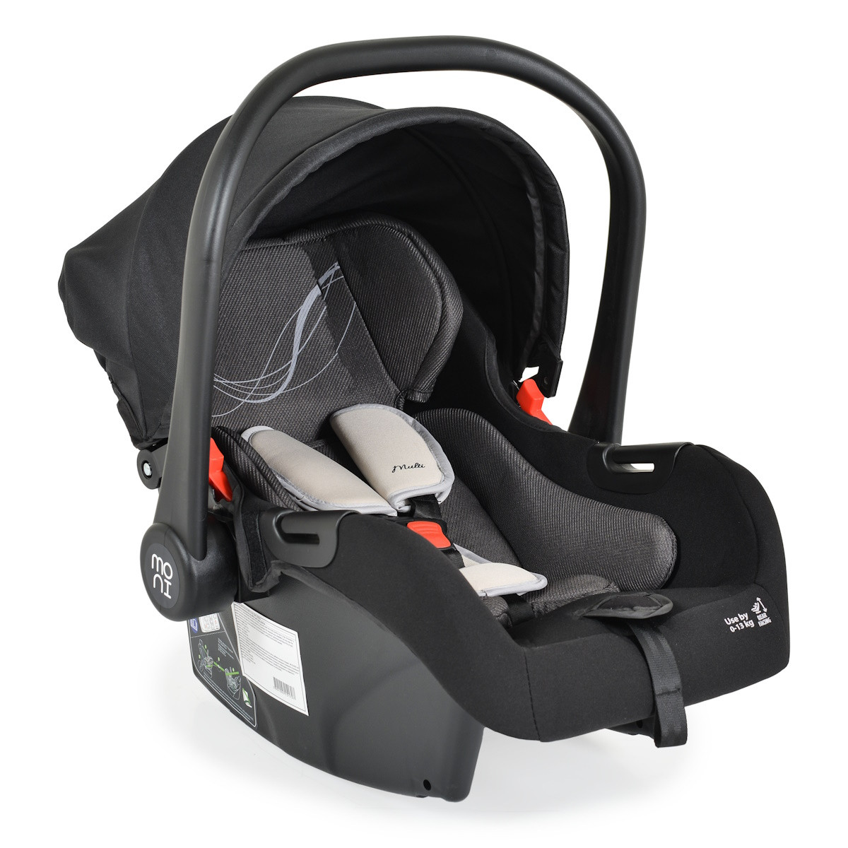 Moni Rio Black 3-in-1 Combi Kinderwagen Incl. i-Size Autostoel