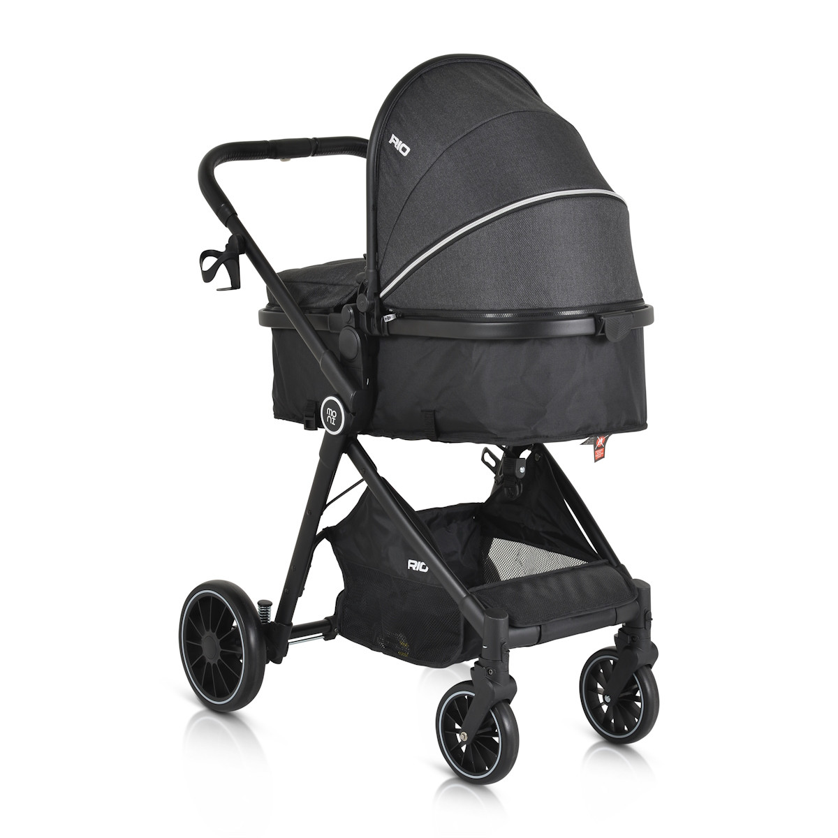 Moni Rio Black 3-in-1 Combi Kinderwagen Incl. i-Size Autostoel