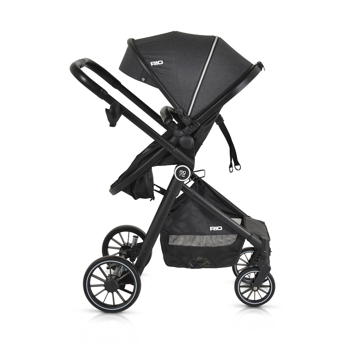 Moni Rio Black 3-in-1 Combi Kinderwagen Incl. i-Size Autostoel