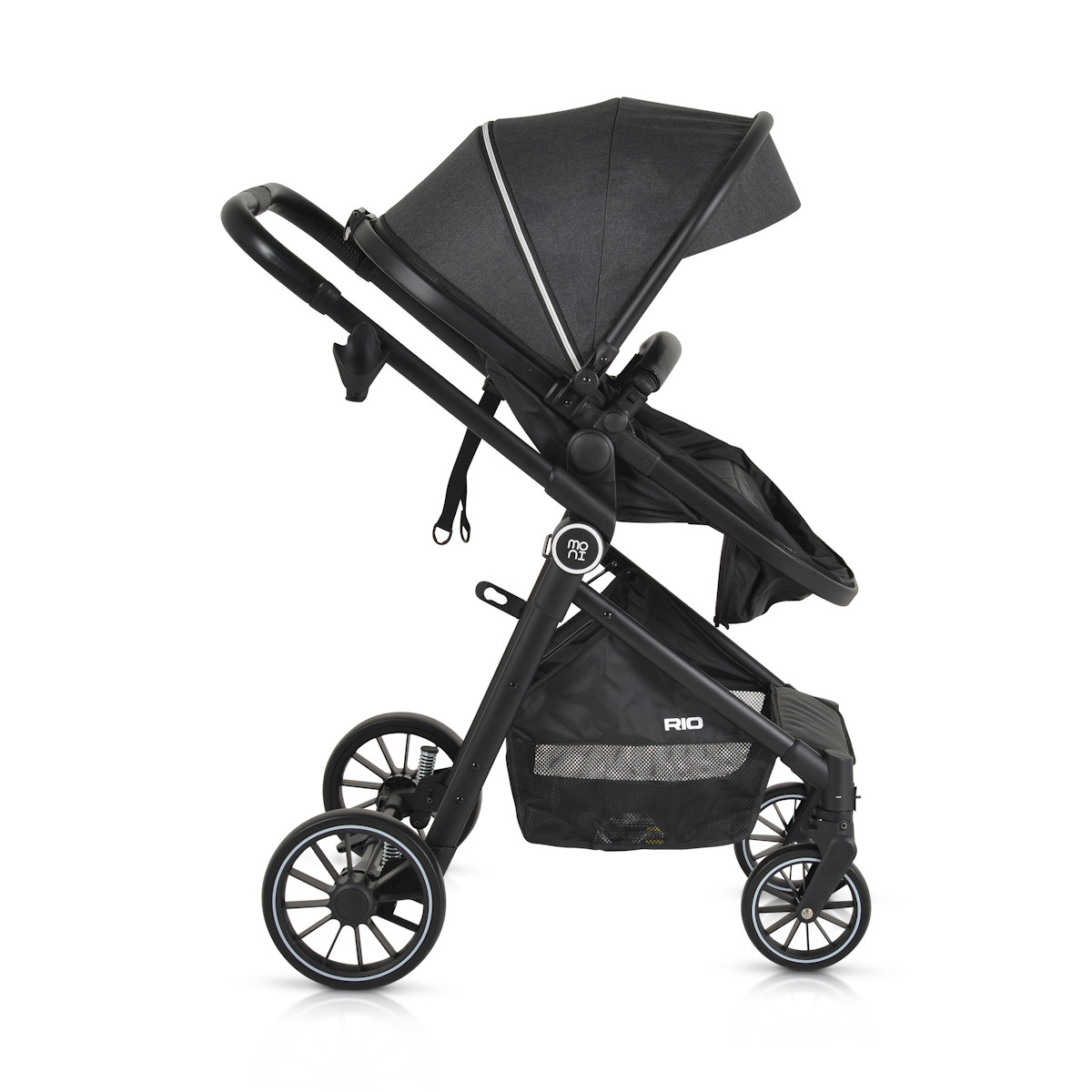 Moni Rio Black 3-in-1 Combi Kinderwagen Incl. i-Size Autostoel