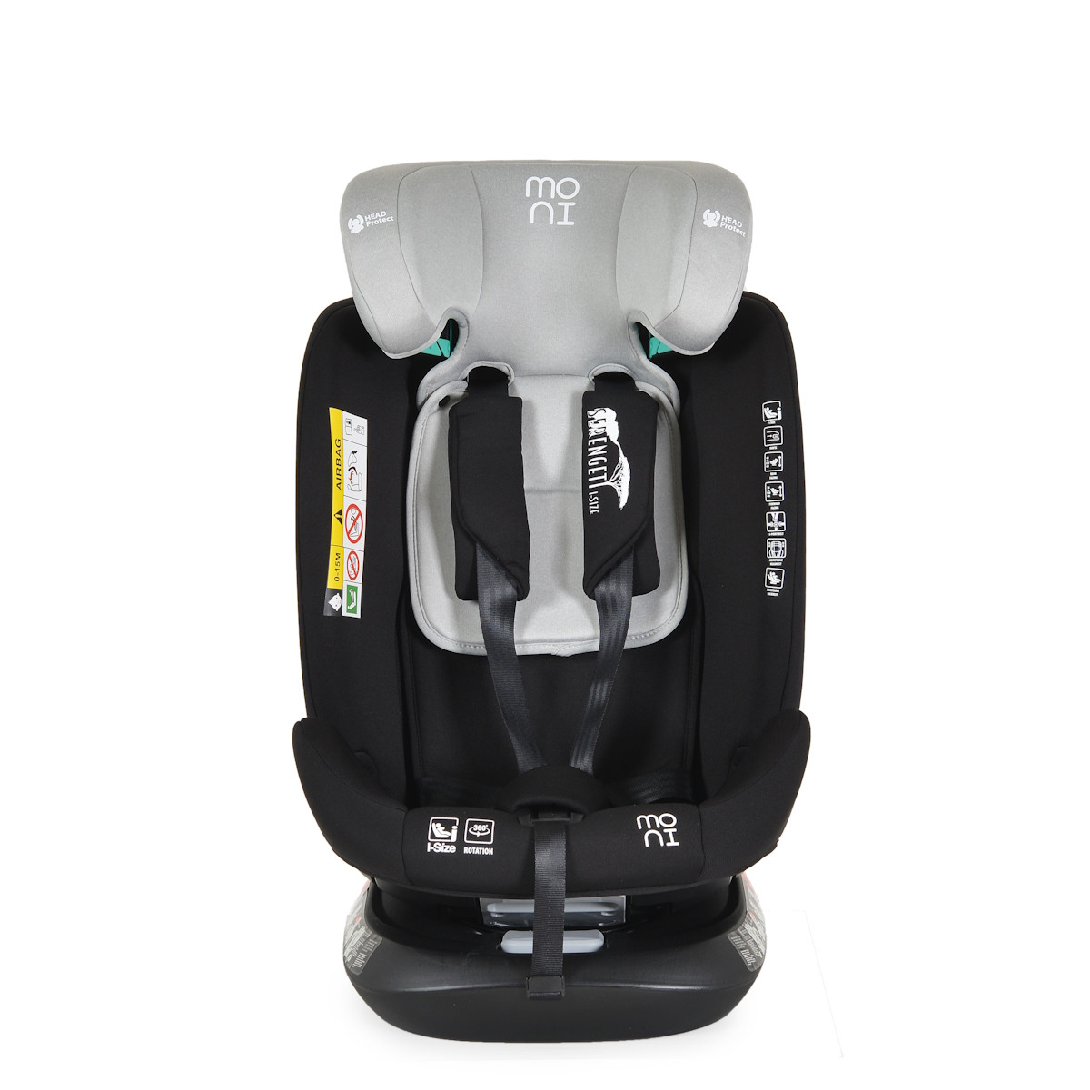 Moni Serengeti Light Grey 40-150 cm i-Size 360° Autostoel