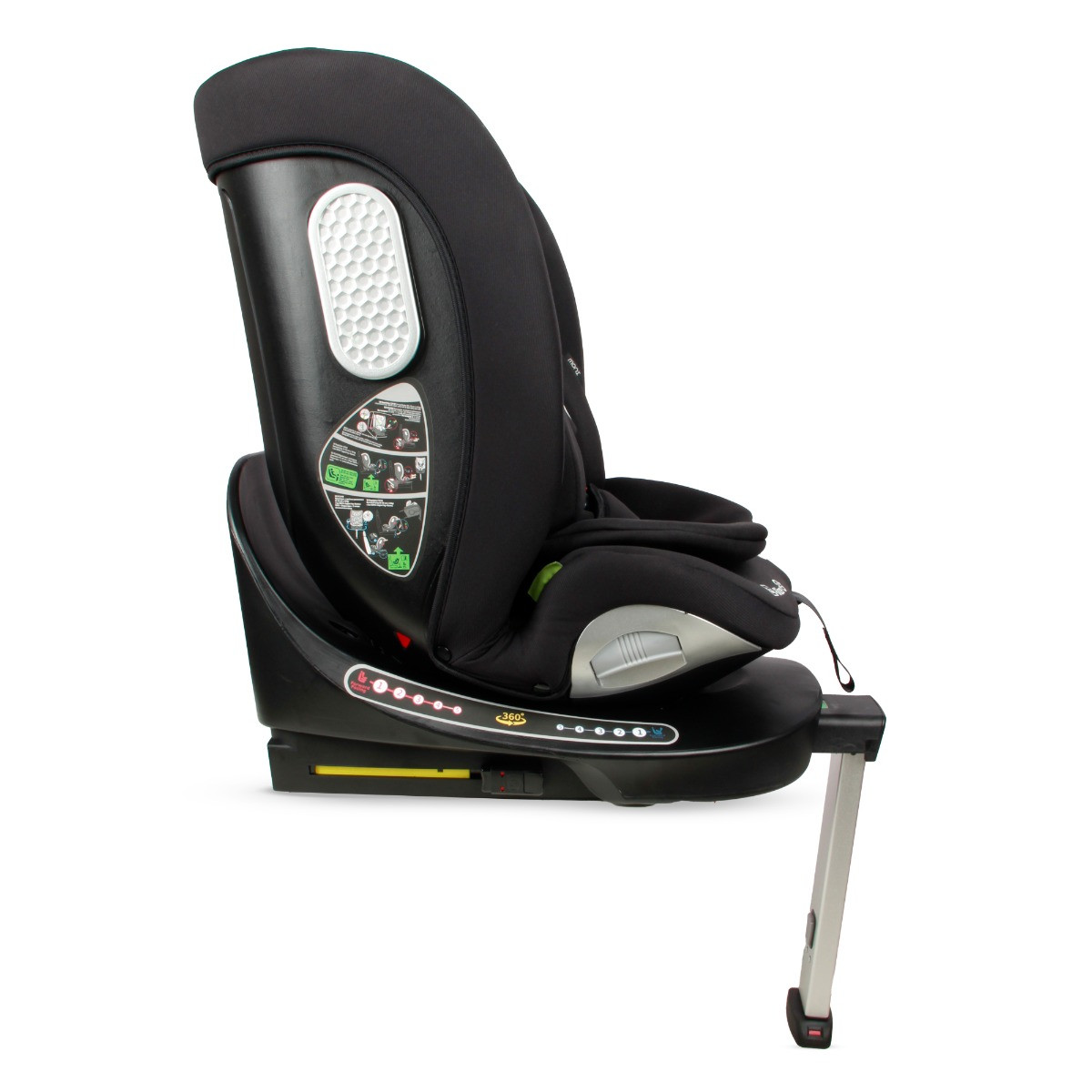 Moni Strike Deep Black 40-150 cm 360° i-Size Autostoel