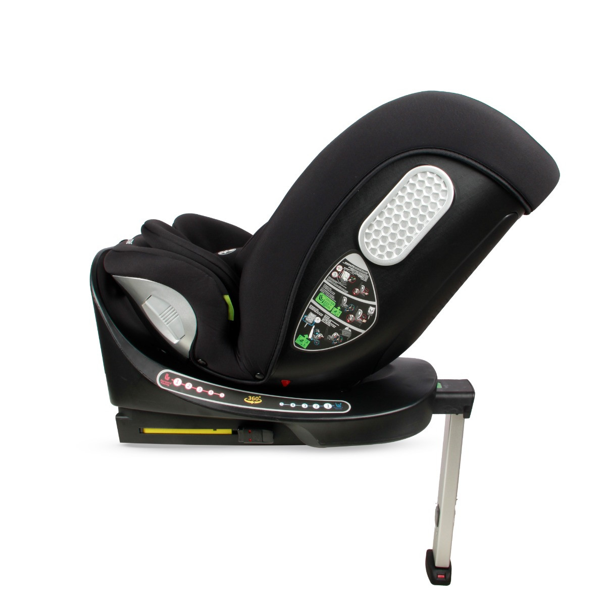 Moni Strike Deep Black 40-150 cm 360° i-Size Autostoel