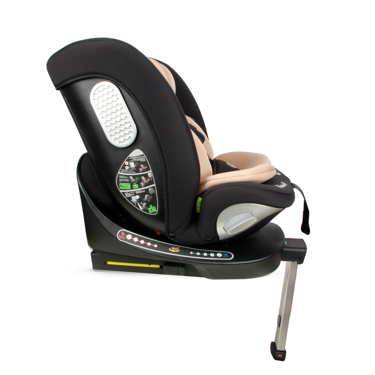 Moni Strike Sand Beige 40-150 cm 360° i-Size Autostoel