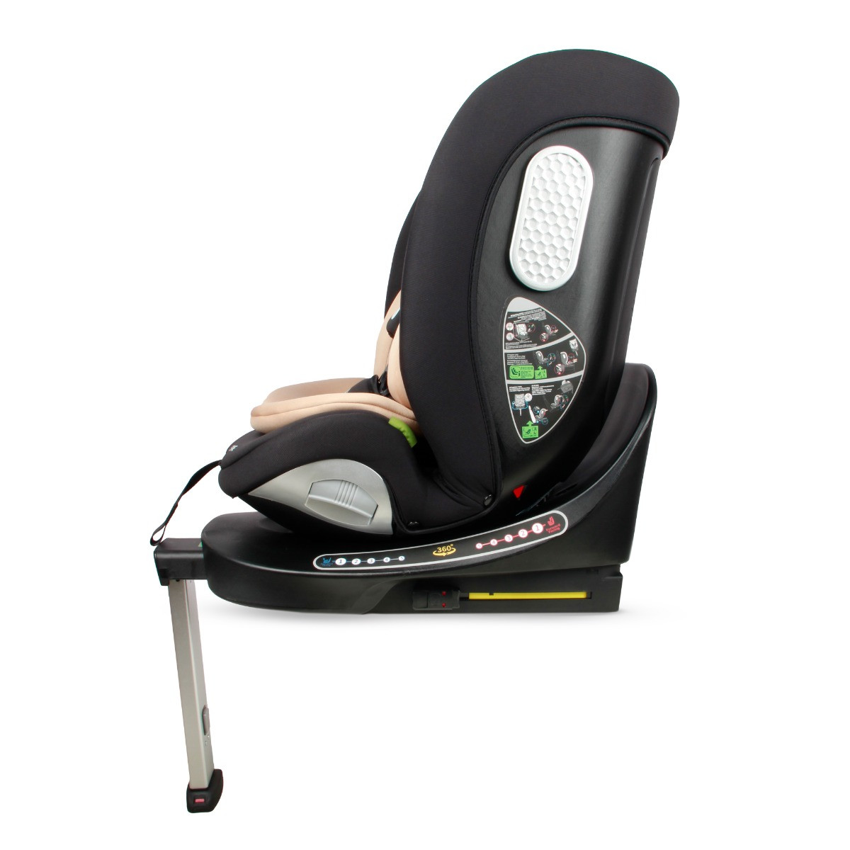 Moni Strike Sand Beige 40-150 cm 360° i-Size Autostoel