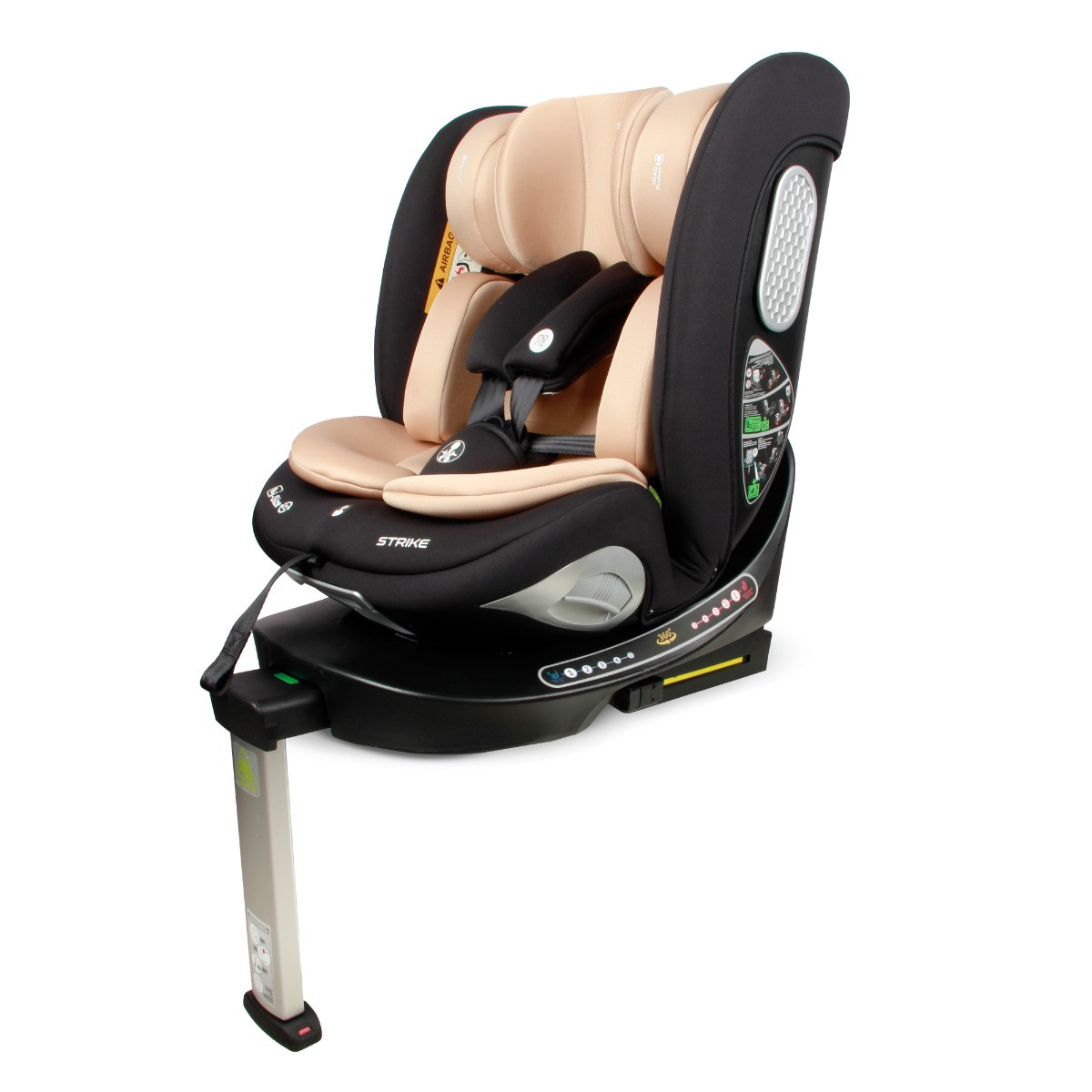 Moni Strike Sand Beige 40-150 cm 360° i-Size Autostoel
