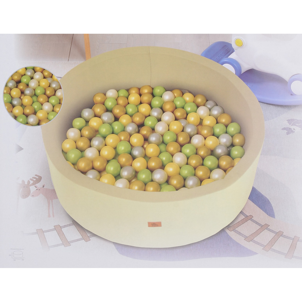 Moni Toys Beige Ballenbak incl. 200 ballen