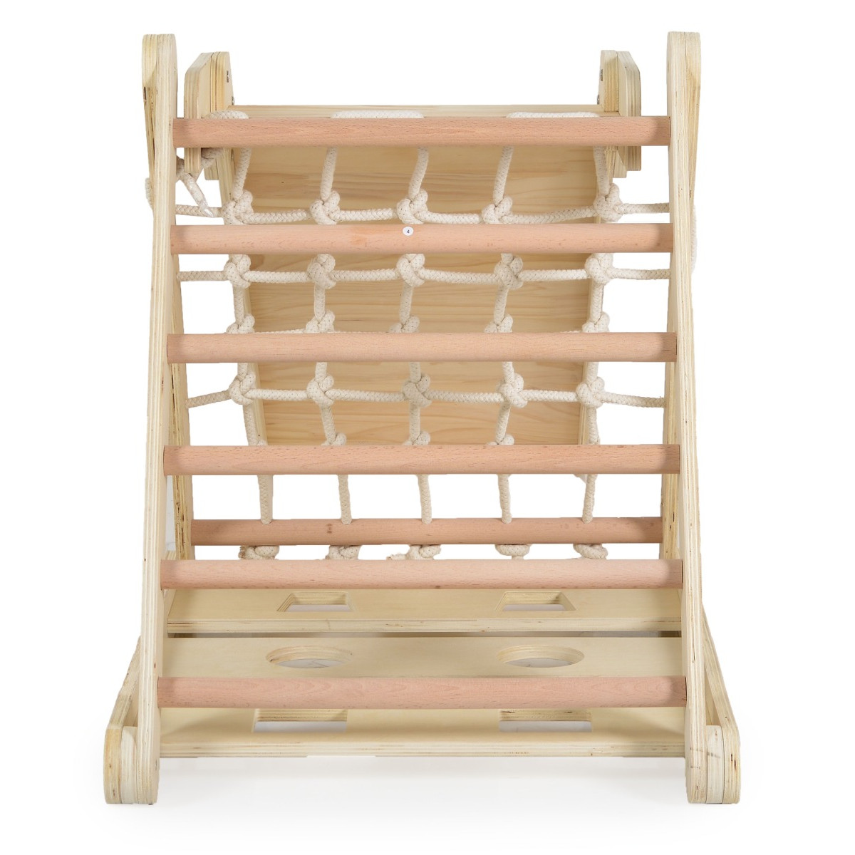 Moni Toys Montessori 3-in-1 Houten Klimrek met Glijbaan