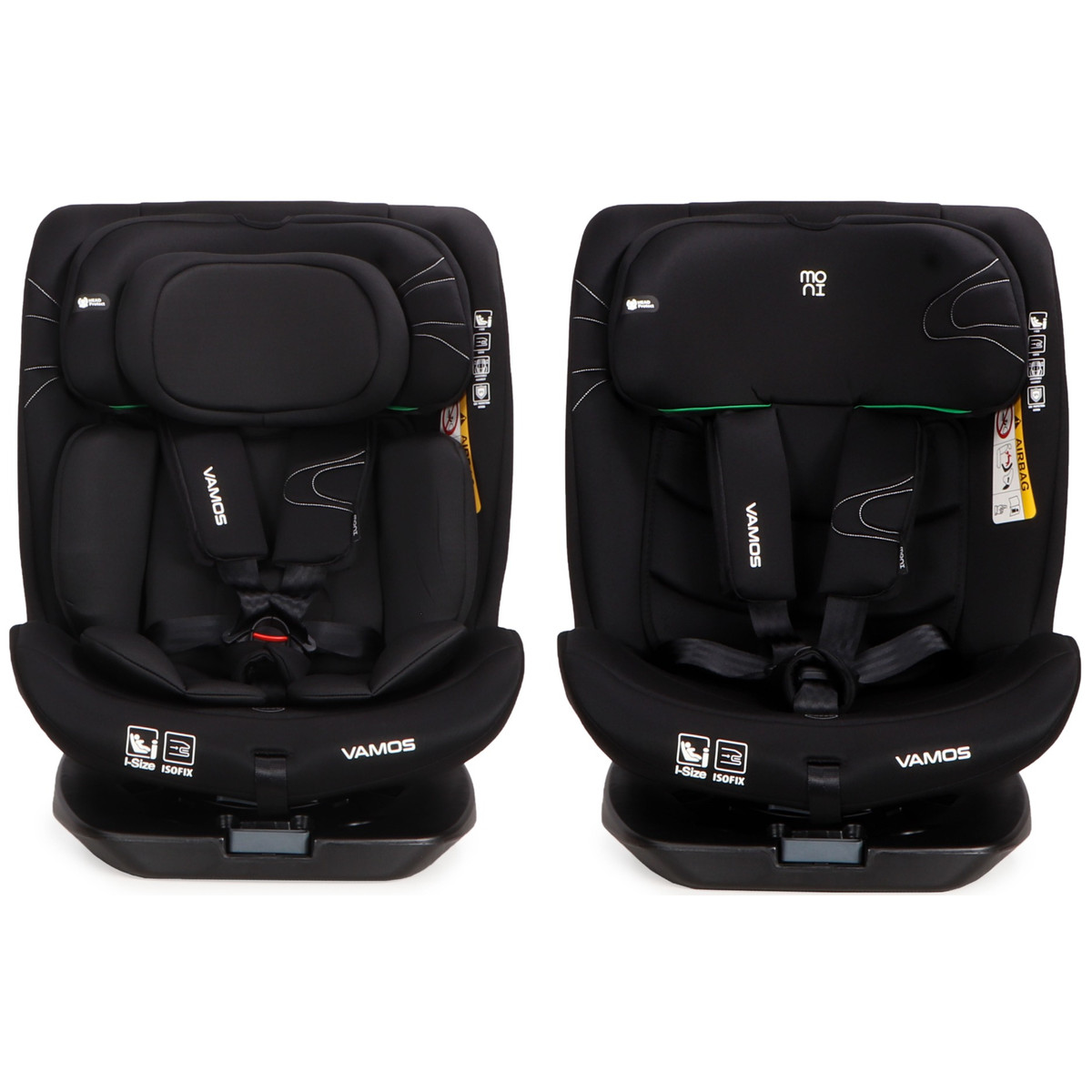 Moni Vamos Intence Black 40-150 cm 360° i-Size Autostoel