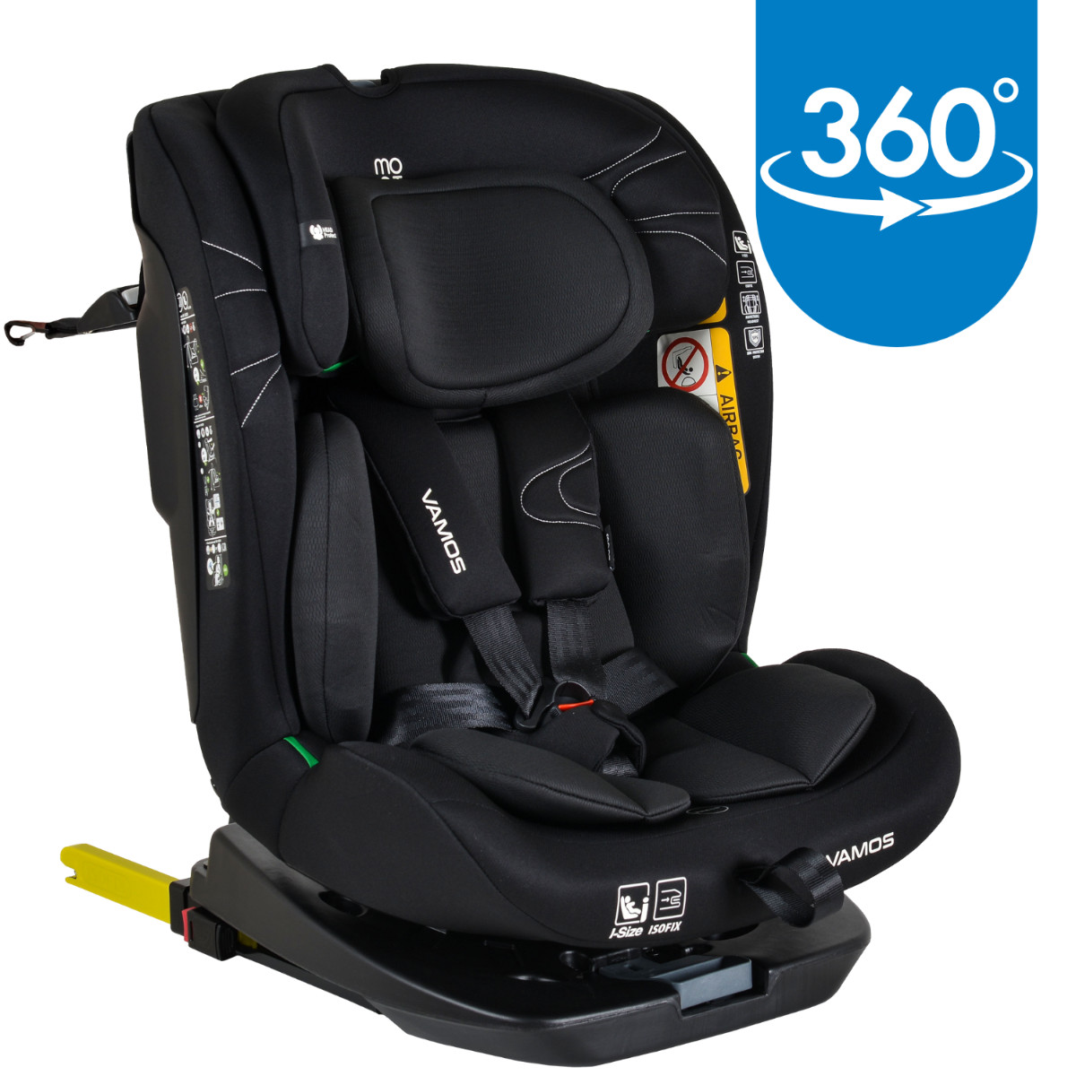 Moni Vamos Intence Black 40-150 cm 360° i-Size Autostoel