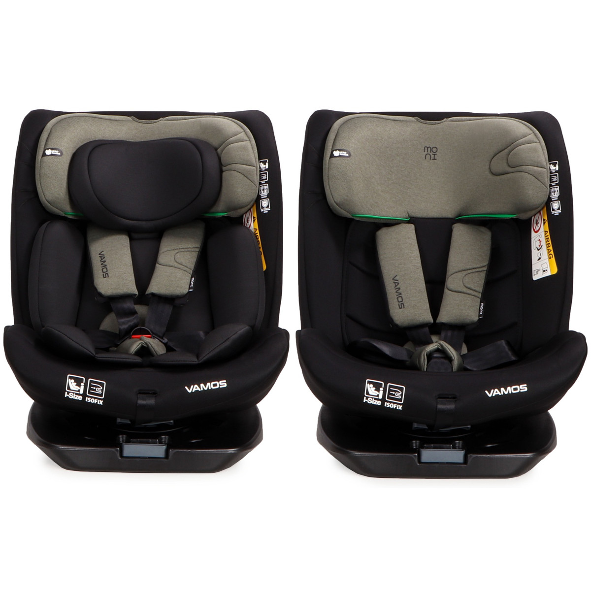 Moni Vamos Military Green 40-150 cm 360° i-Size Autostoel