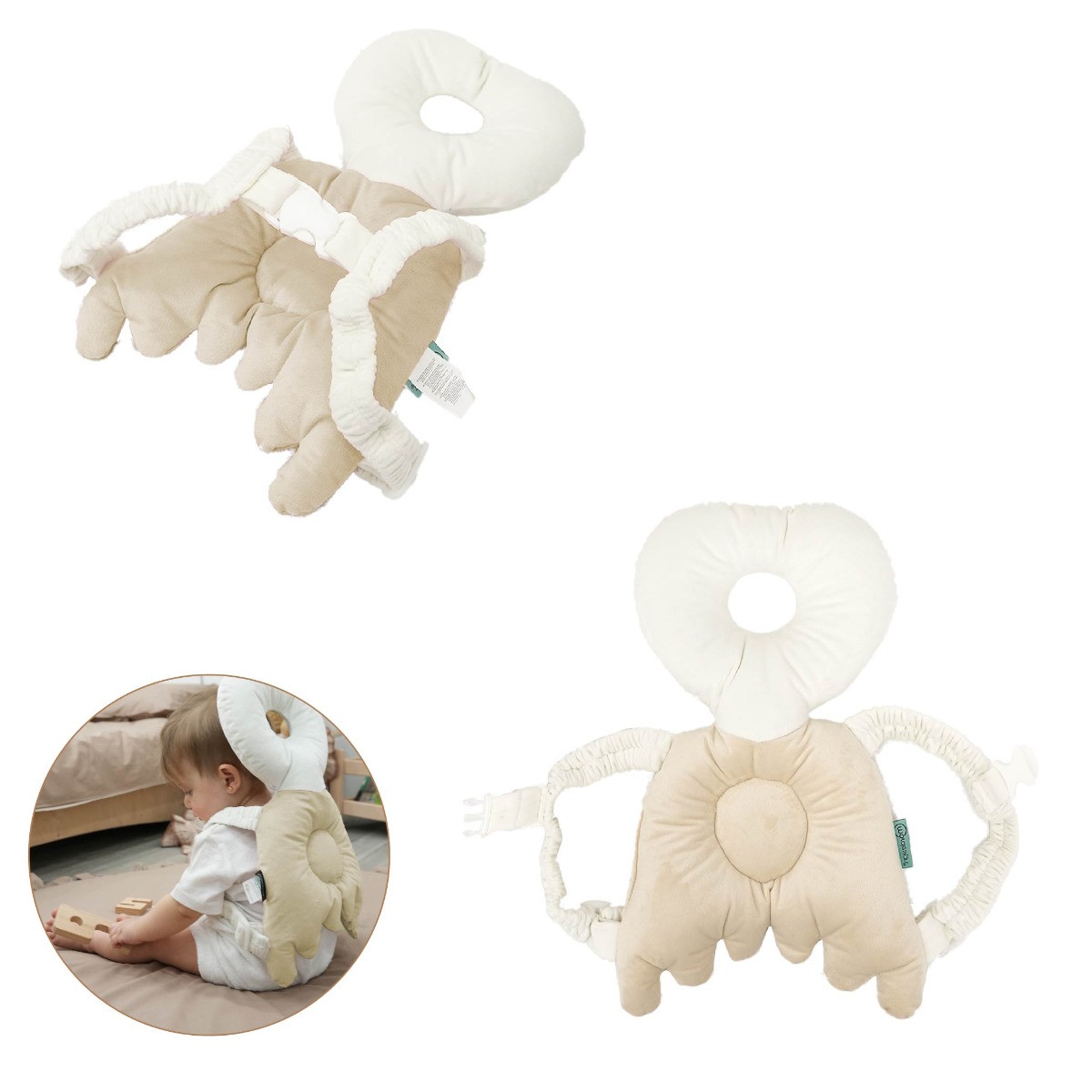 Mordesign Angel Wings Cream Baby Hoofd- en Nekbeschermer