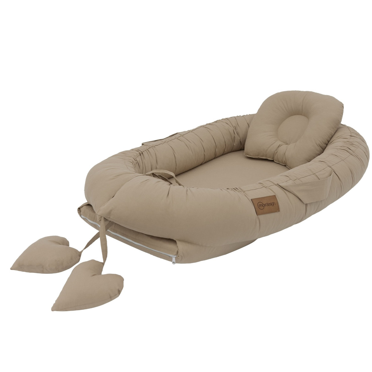 Mordesign Cappuccino Babynest met Kussen