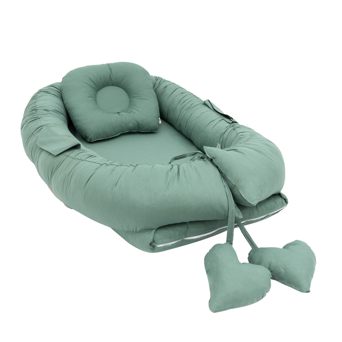 Mordesign Emerald Green Babynest met Kussen