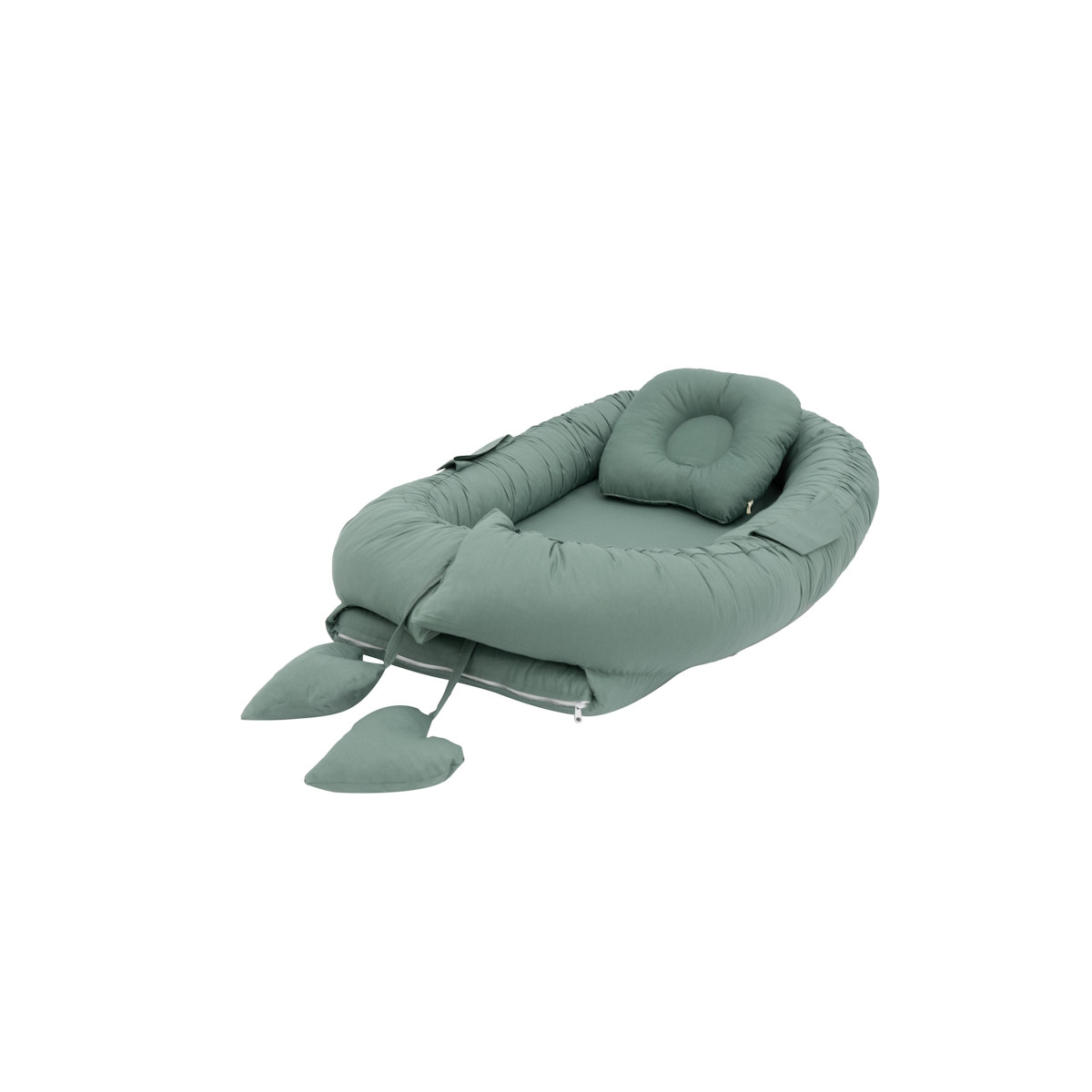 Mordesign Emerald Green Babynest met Kussen