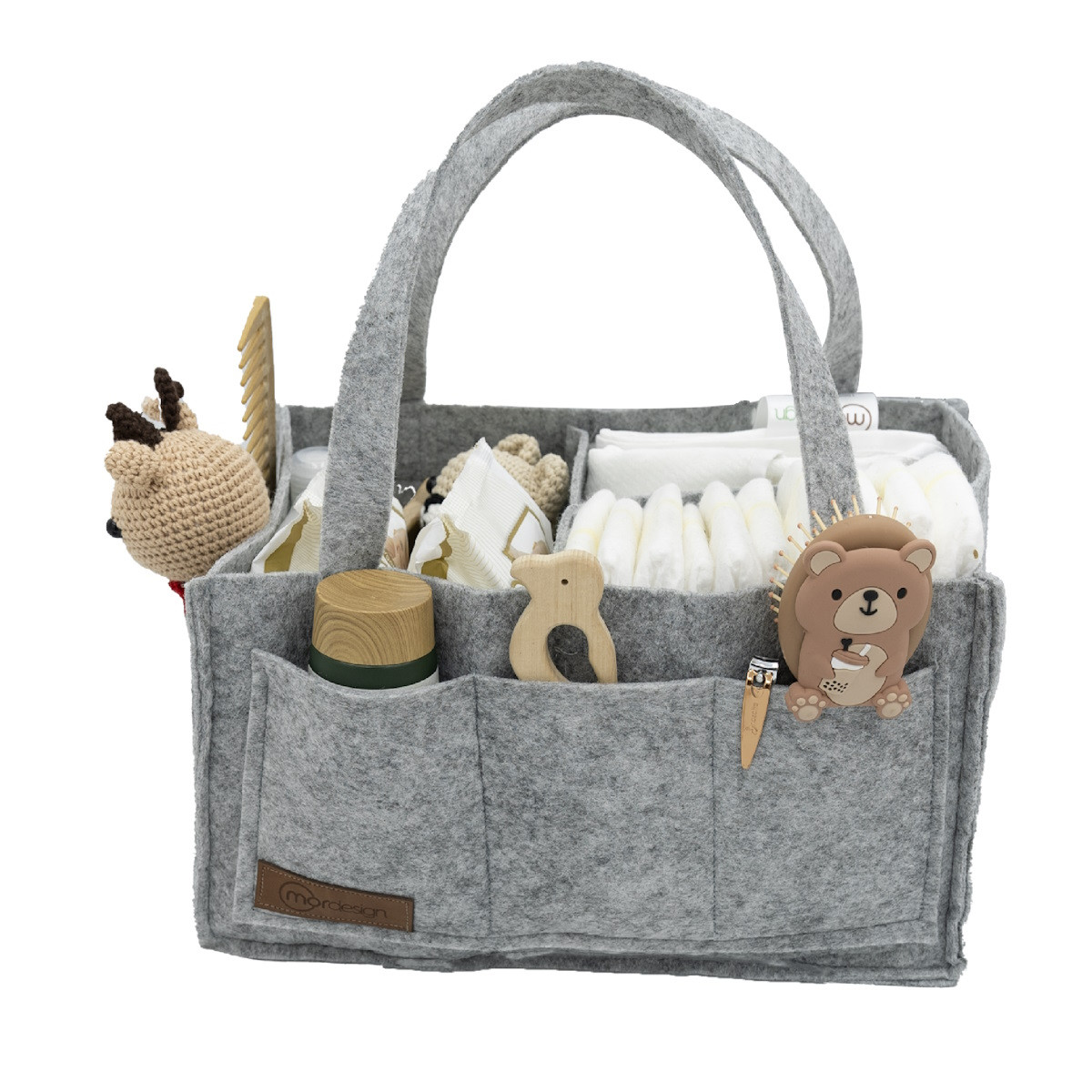 Mordesign Grijs Vilten Organizer/Luiertas