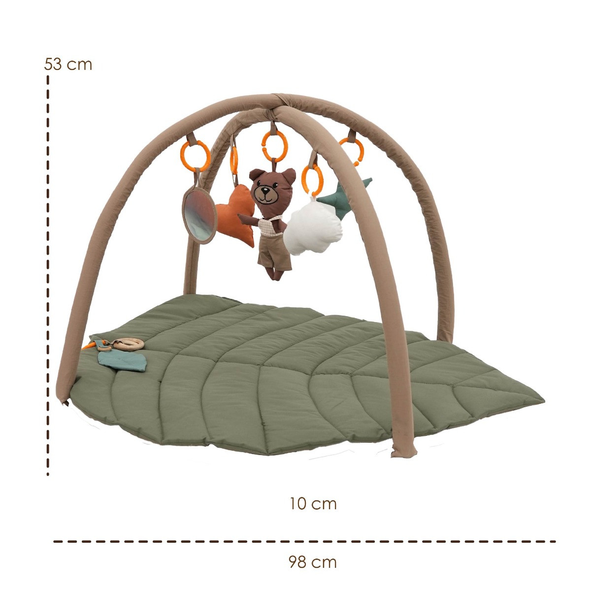 Mordesign Leaf Forest Green Activiteiten Gym / Speelkleed