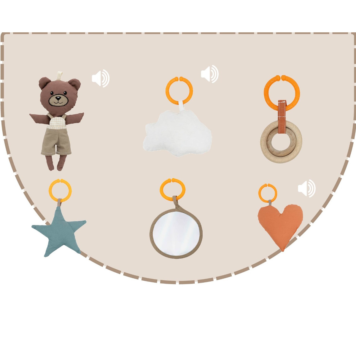 Mordesign Leaf Forest Green Activiteiten Gym / Speelkleed