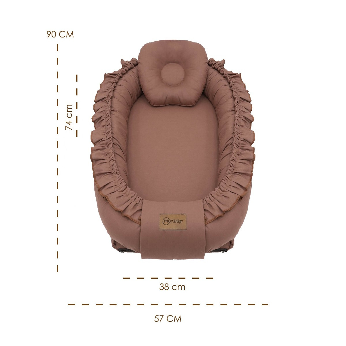 Mordesign Morremix Ruffle Brown Large Babynest