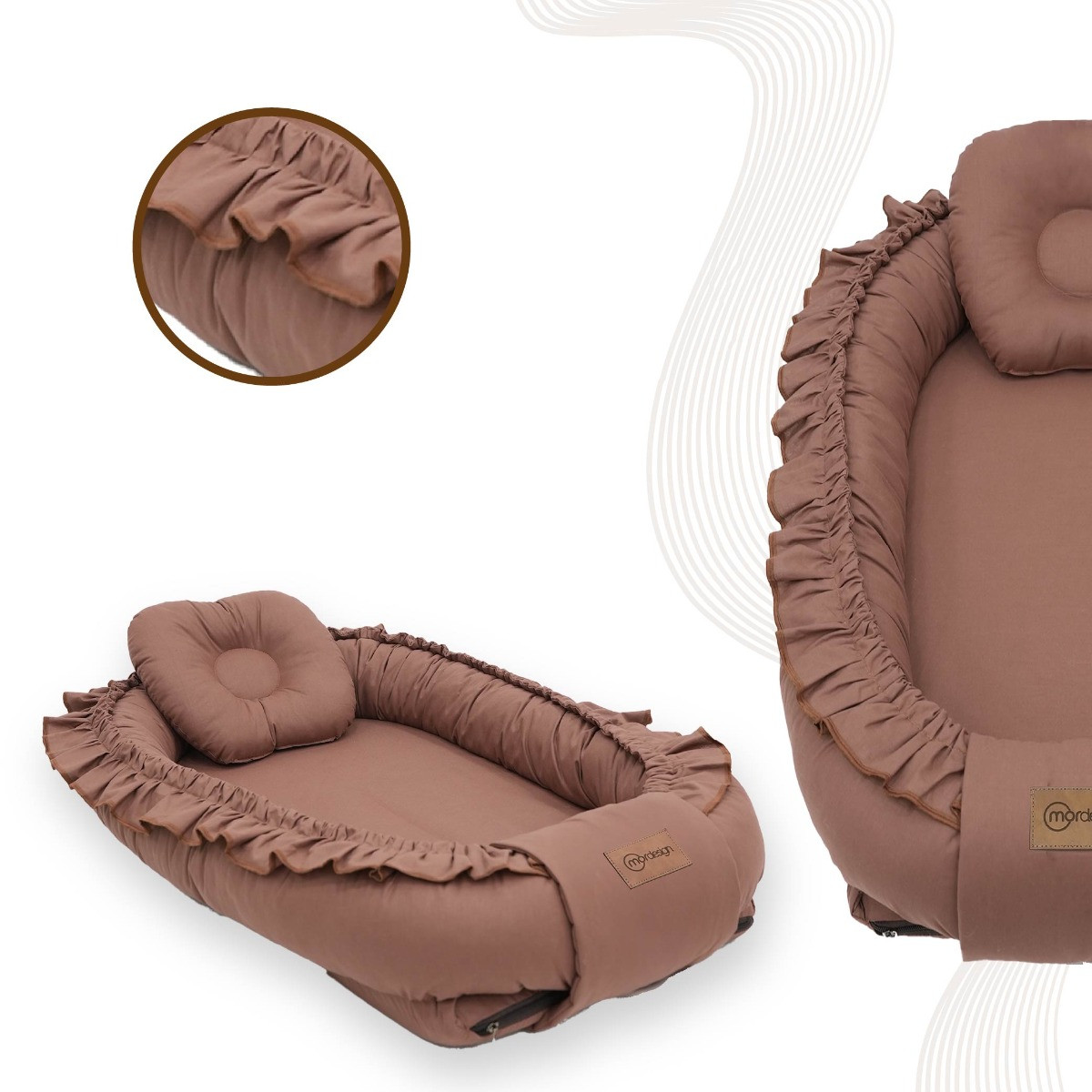 Mordesign Morremix Ruffle Brown Large Babynest