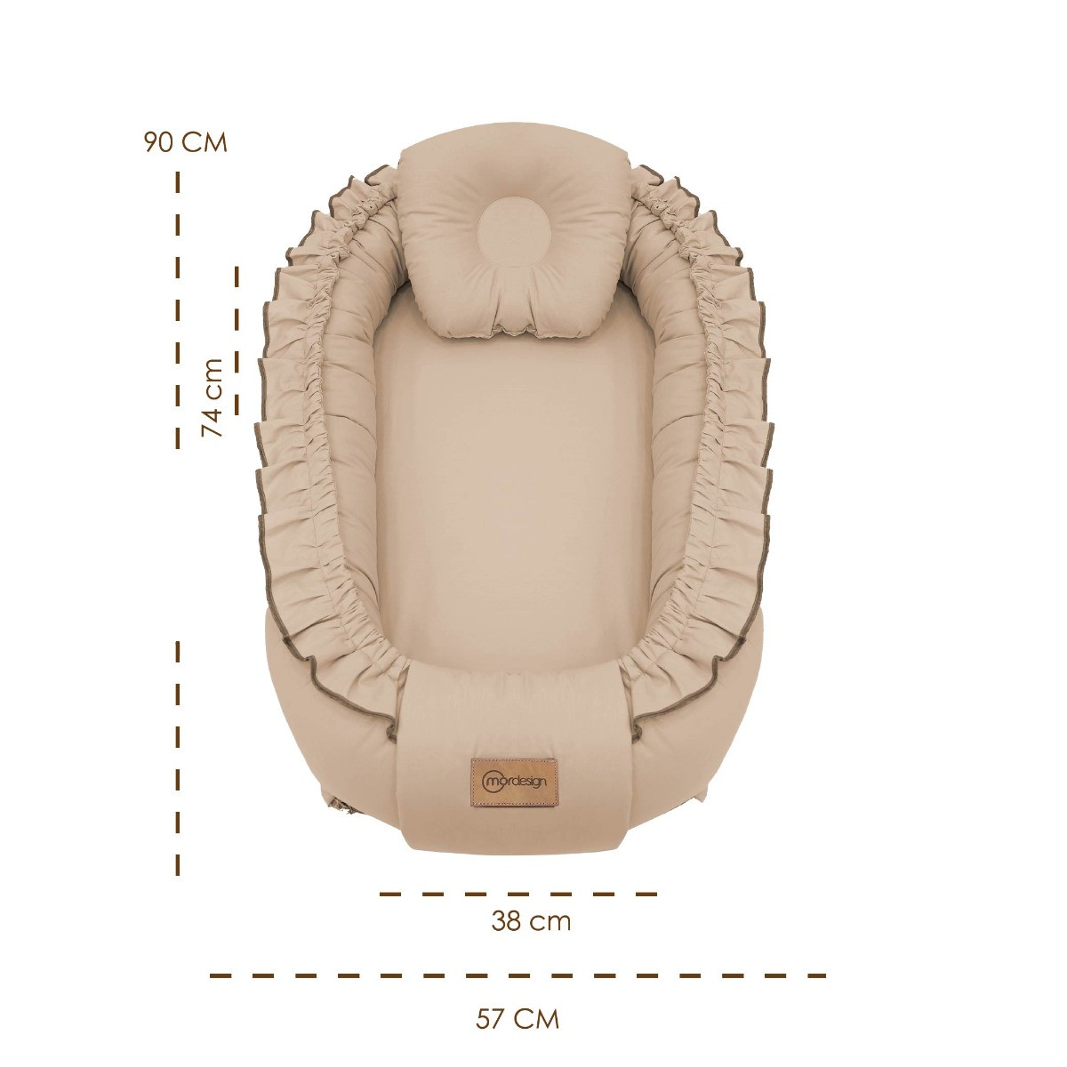 Mordesign Morremix Ruffle Cappuccino Large Babynest