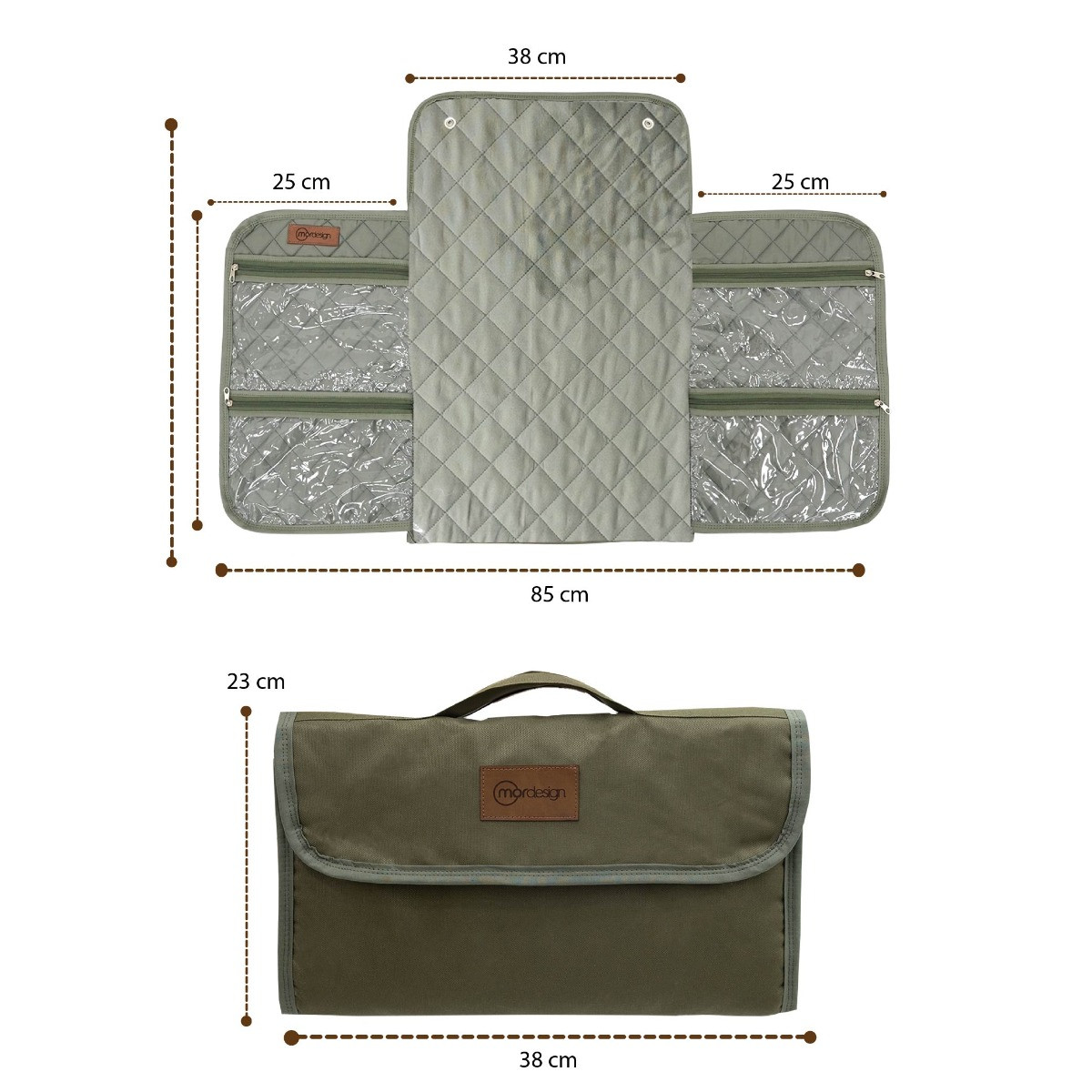 Mordesign Premium Comfy Forest Green Waterproof Luieretui / Verschoningsmatje