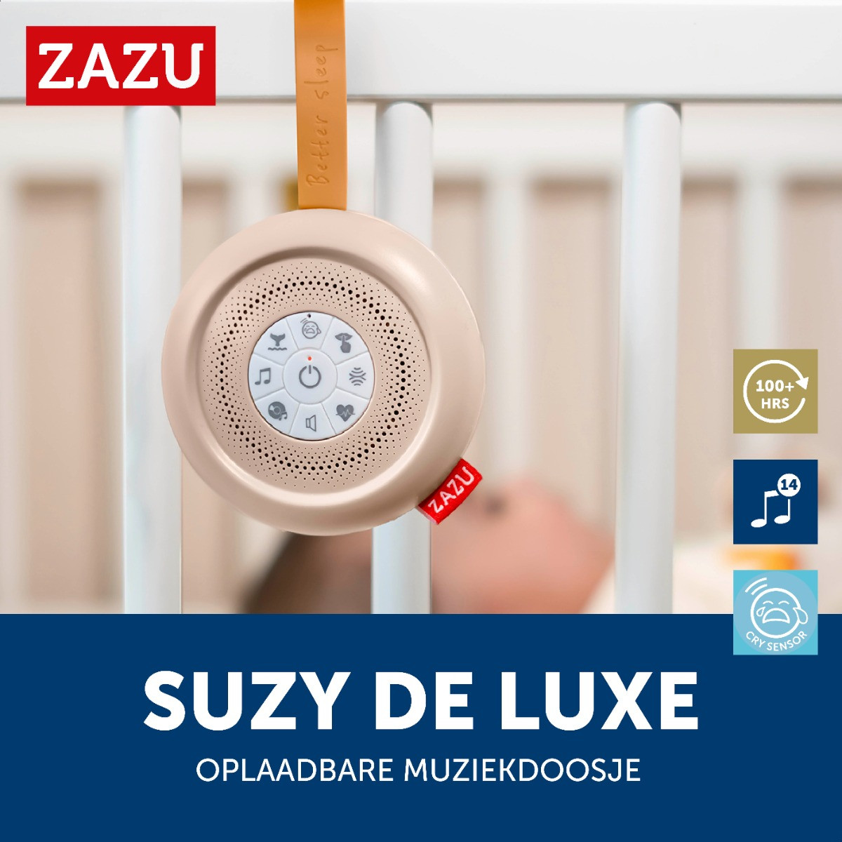 Zazu Suzy Brown Deluxe Portable Baby Soother Muziekdoosje