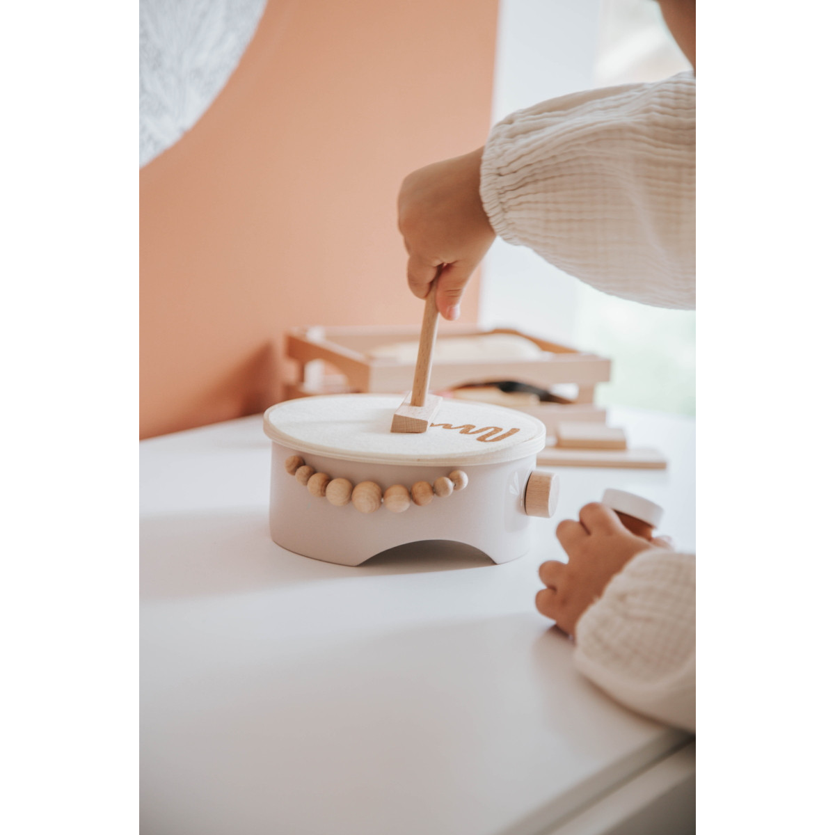 Label Label Roze Houten Crepe Maker