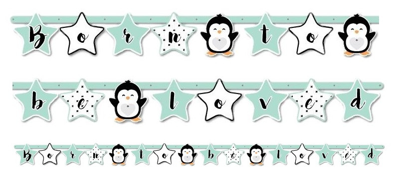 Ootje Kadootje 'Hello Lovely Pinguin' Letterslinger 250 cm