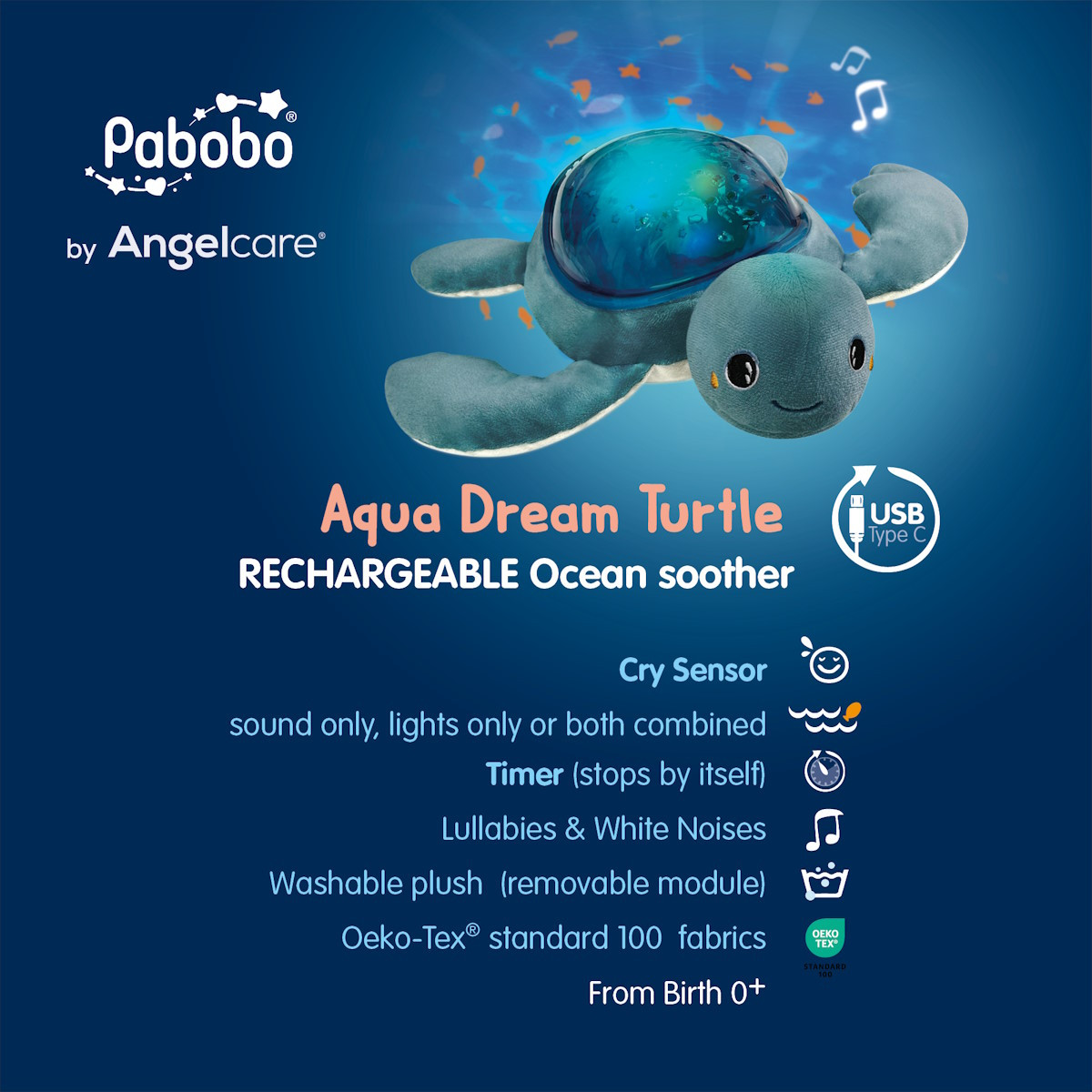 Pabobo Aqua Effect Turtle Babyprojector