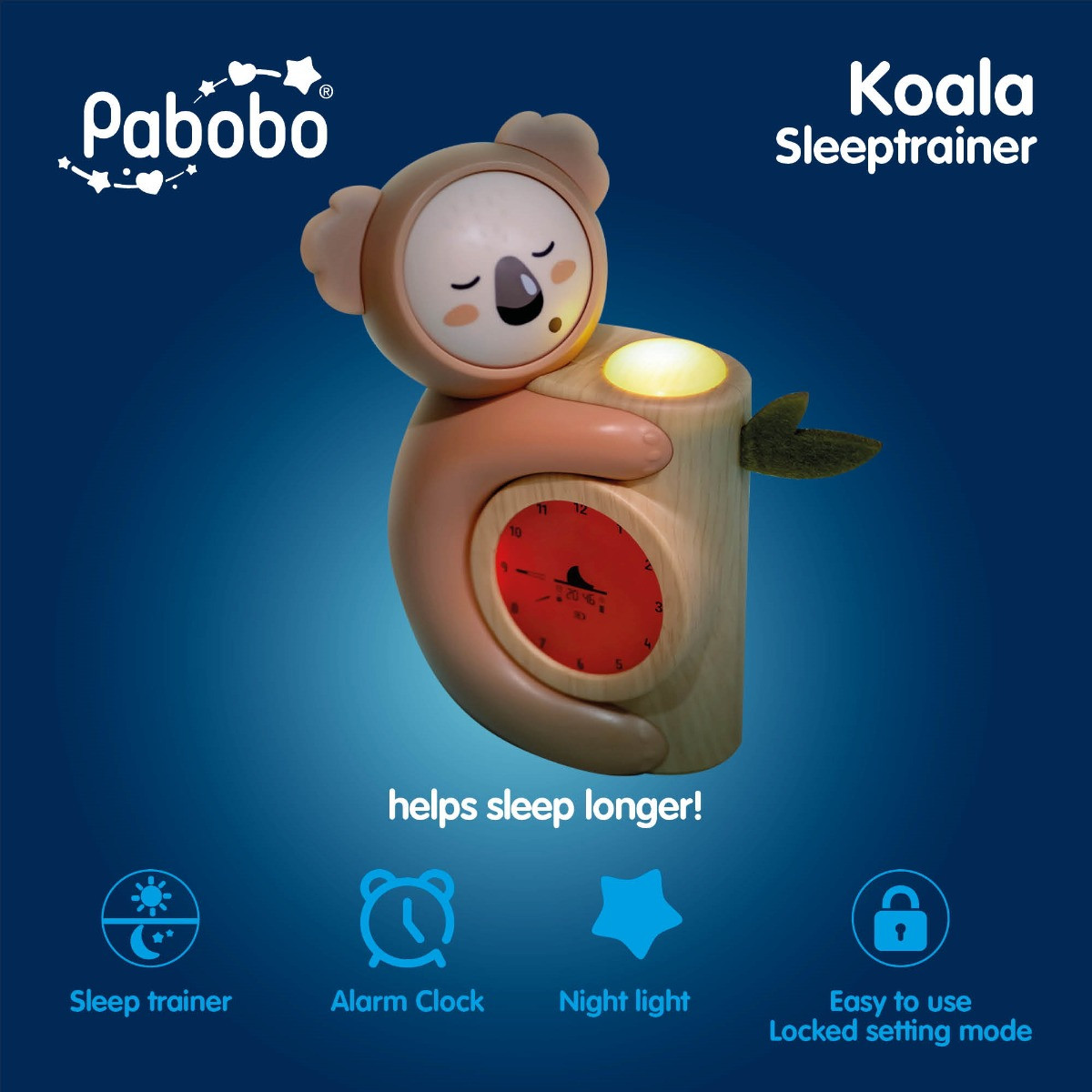 Pabobo Kid'Sleep Koala Bruin Slaaptrainer en Kinderwekker