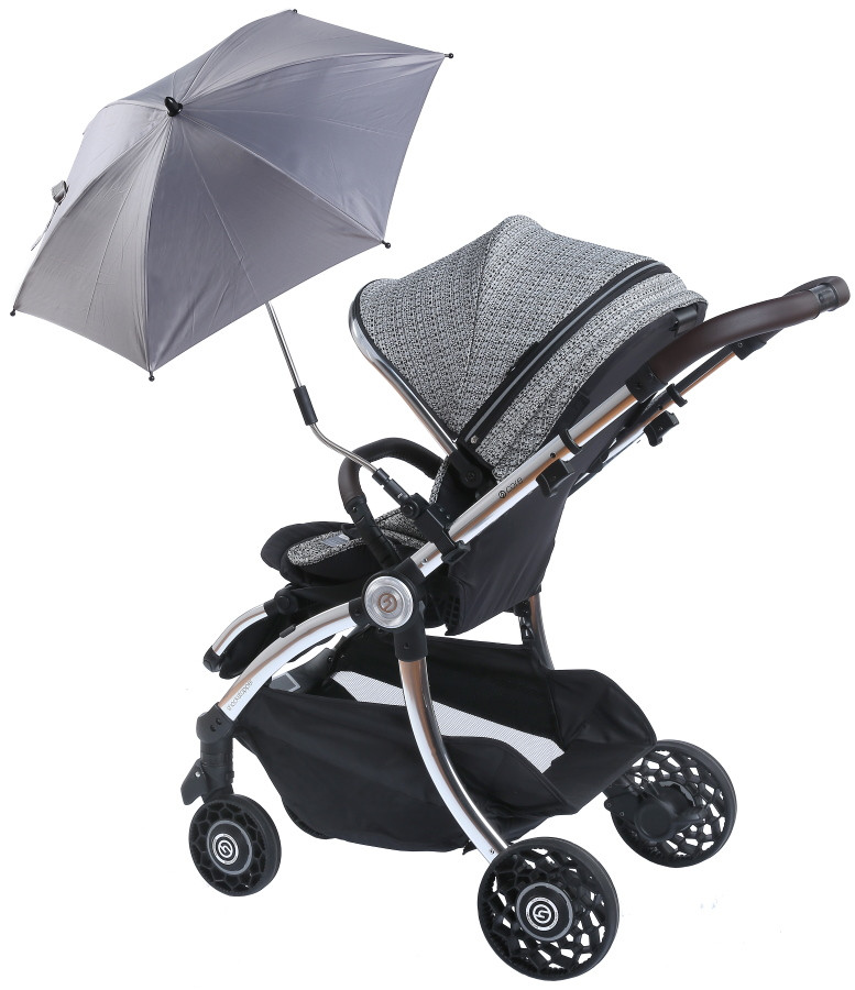Titaniumbaby Donkergrijs UV Buggy Parasol