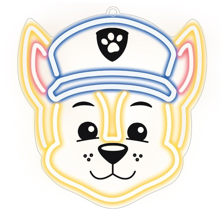 Paw Patrol Neon LED Chase Wandlamp