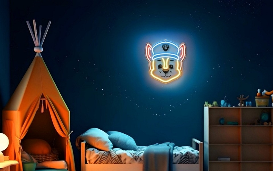 Paw Patrol Neon LED Chase Wandlamp
