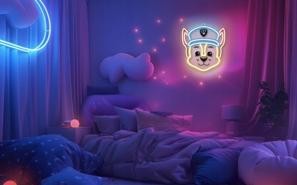 Paw Patrol Neon LED Chase Wandlamp