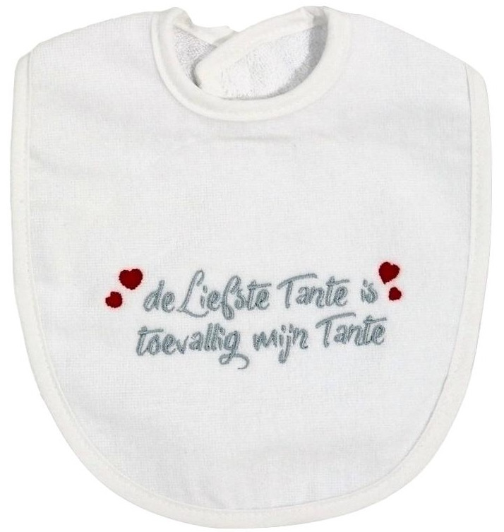 Petit Villain Wit/Grijs 'De Liefste Tante Is Toevallig Mijn Tante' Slab