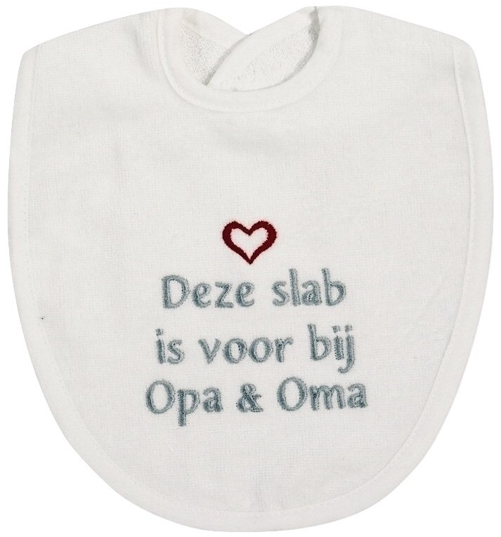 Petit Villain Wit/Grijs 'Slab Voor Bij Opa en Oma' Slab