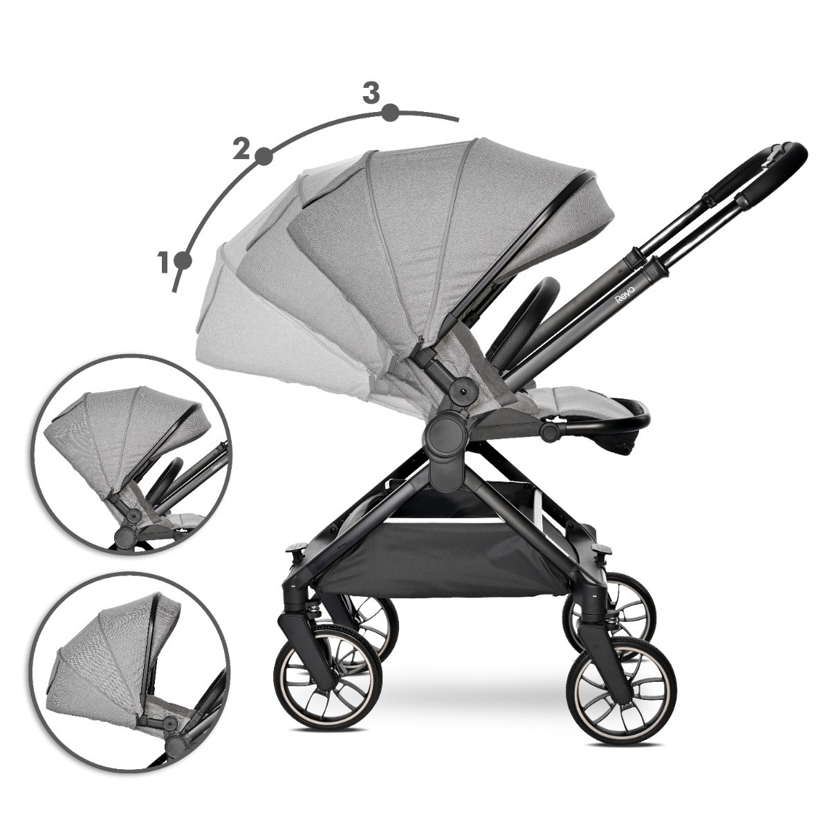 Lorelli Reya Brown 3-in-1 Kinderwagen incl. Autostoel