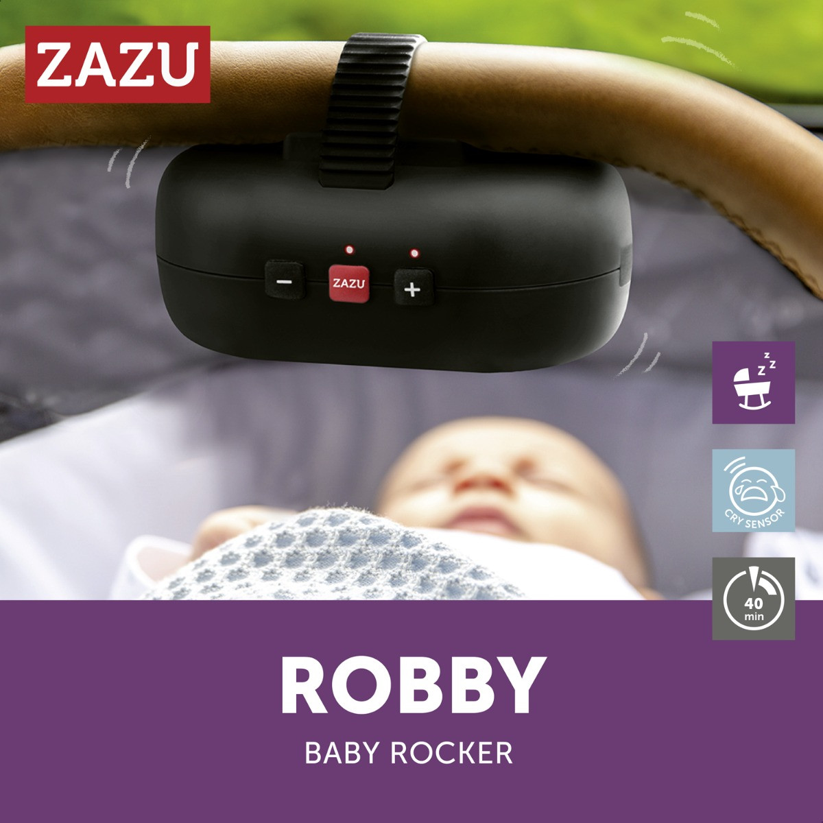 Zazu Robby Baby Rocker voor Kinderwagen